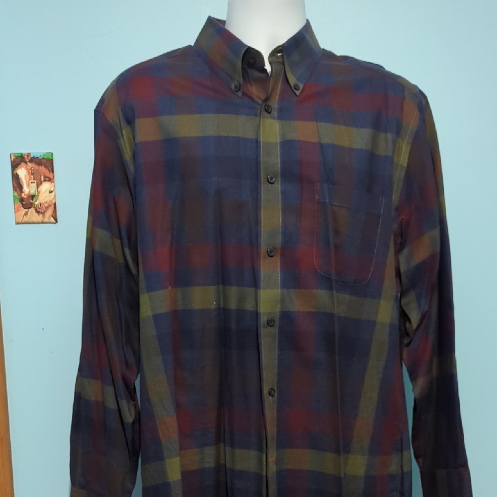 Daniel Cremieux Men's Multicolor Plaid Button-Down Shirt